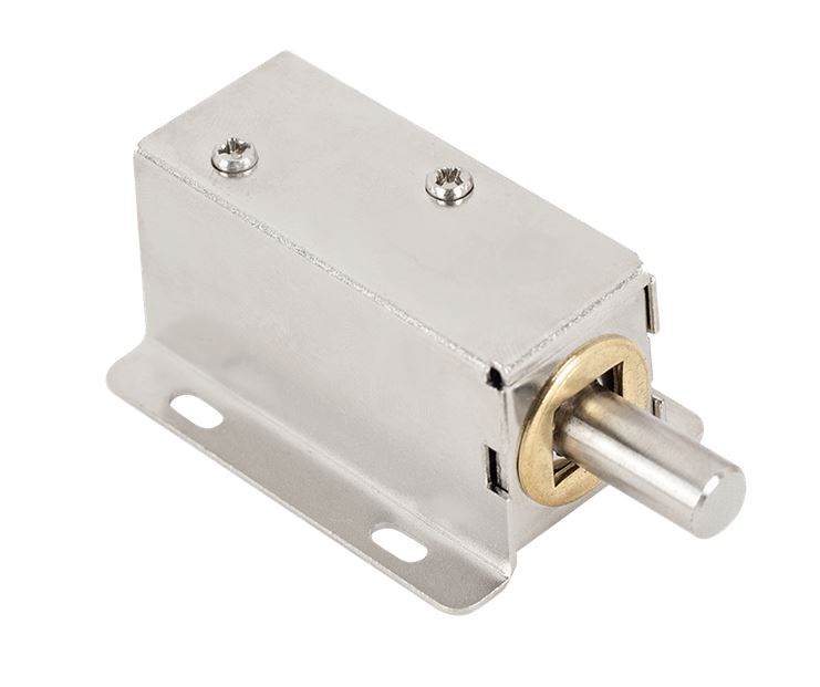 Szekrényzár, 12V, csapos, fém házban, YE-302B-M